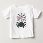 Smiling Spider Weaving a Heart Web Cute Halloween (Voorkant)