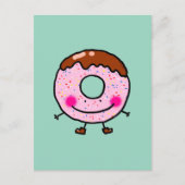 Smiling Sprinkle Donut Character Art Briefkaart (Voorkant)