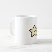 Smiling Star – Cute Kawaii Illustration Koffiemok (Voorkant links)