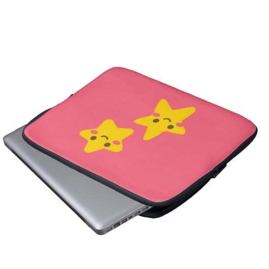 Smiling Stars Electronics Bag Laptop Sleeve (Voorkant onderkant)