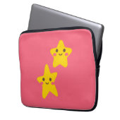 Smiling Stars Electronics Bag Laptop Sleeve (Voorkant Links)