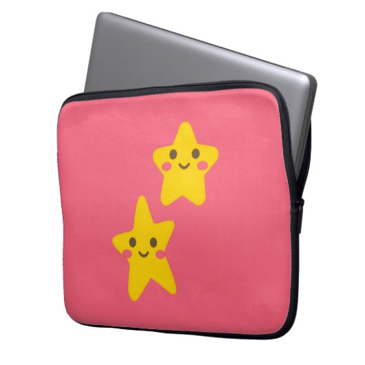 Smiling Stars Electronics Bag Laptop Sleeve (Voorkant Links)