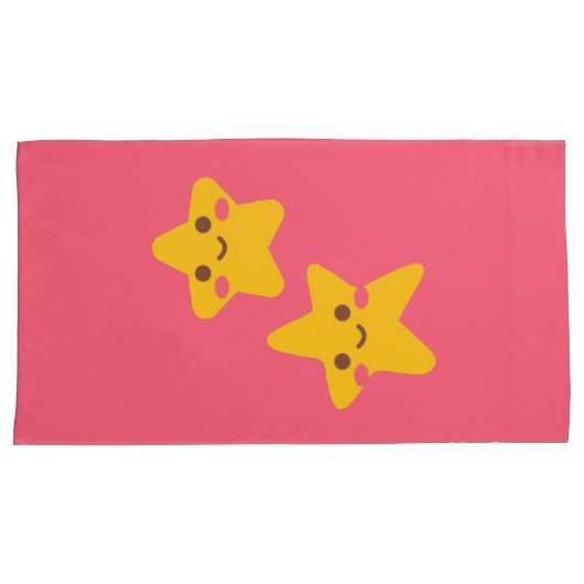 Smiling Stars Pillowcase Kussensloop (Voorkant-Rechts)