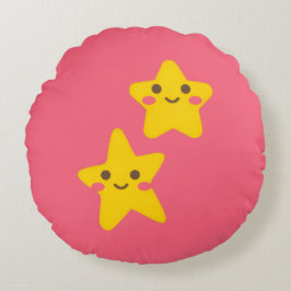 Smiling Stars Round Pillow Rond Kussen