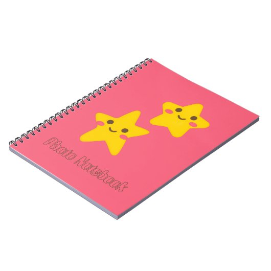 Smiling Stars Spiral Photo Notebook Notitieboek (Linkerzijde)