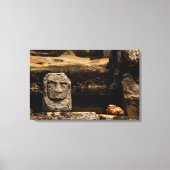 Smiling Stone Totem Cambodia - Canvas Wall Art (Voorkant)