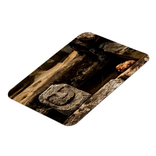 Smiling Stone Totem Cambodia Magnet - Rectangle Magneet (Linkerzijde)