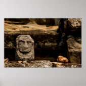 Smiling Stone Totem Cambodia Temple Art Poster (Voorkant)