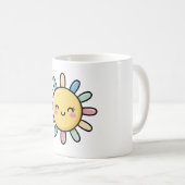 Smiling Sun – Cute Whimsical Illustration Koffiemok (Voorkant rechts)