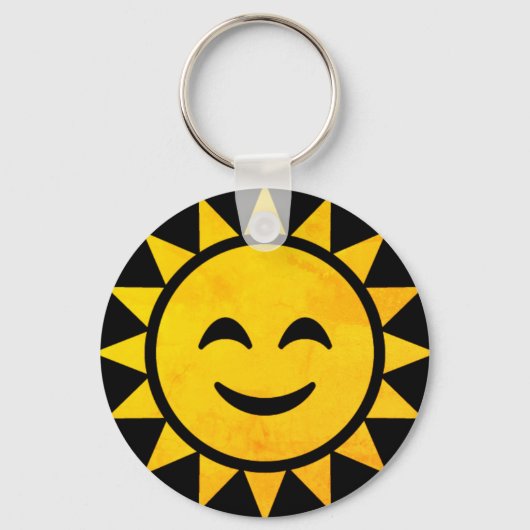 Smiling Sun Emoji Sleutelhanger (Voorkant)