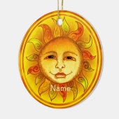 Smiling Sun Keramisch Ornament (Links)