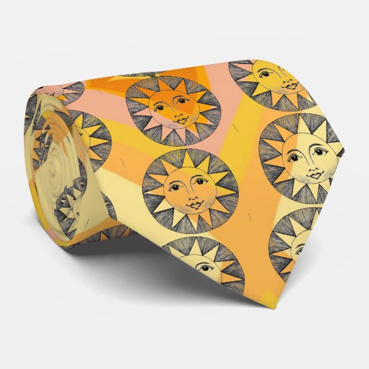 Smiling Sun Necktie Stropdas (Opgerold)