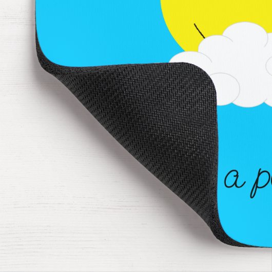 Smiling Sun with Clouds: Turquoise Muismat (Hoek)