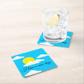 Smiling Sun with Puffy Clouds: Kartonnen Onderzetters (Insitu)