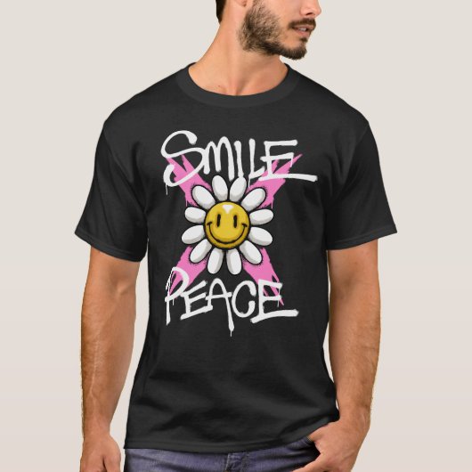 Smiling Sunflower Streetwear T-shirt (Voorkant)