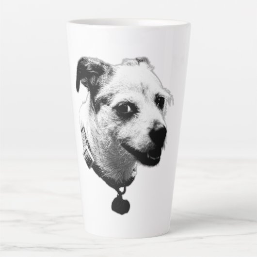 Smiling Terrier Mix Coffee Mok (Voorkant)