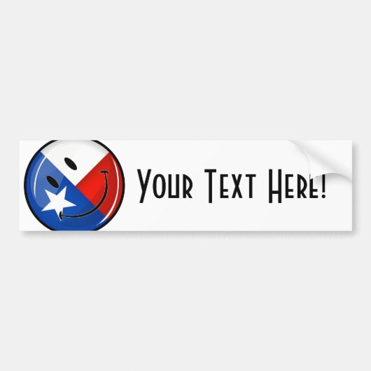Smiling Texas Flag Bumpersticker (Voorkant)