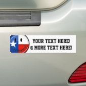 Smiling Texas Flag Bumpersticker (Op auto)