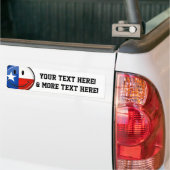 Smiling Texas Flag Bumpersticker (Op Truck)