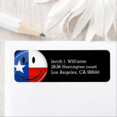 Smiling Texas Flag Etiket (Insitu)