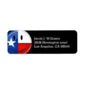 Smiling Texas Flag Etiket (Voorkant)