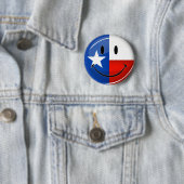 Smiling Texas Flag Ronde Button 5,7 Cm (In situ)
