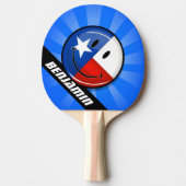 Smiling Texas Flag Tafeltennisbatje (Voorkant)