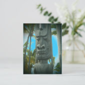 Smiling tiki standbeeld briefkaart (Staand voorkant)