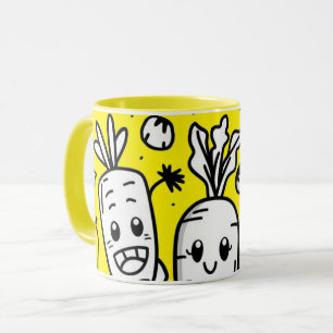 Smiling Veggies Coffee Mug Mok