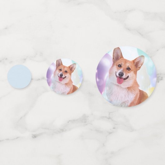 Smiling Welsh Corgi Confetti (Voorkanten)