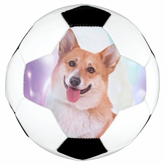 Smiling Welsh Corgi Voetbal (Voorkant)