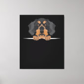 Smiling Wire-Haired Dachshund Canvas Afdruk (Voorkant)