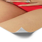 Smiling Woman In Red Bikini Poster (Hoek)