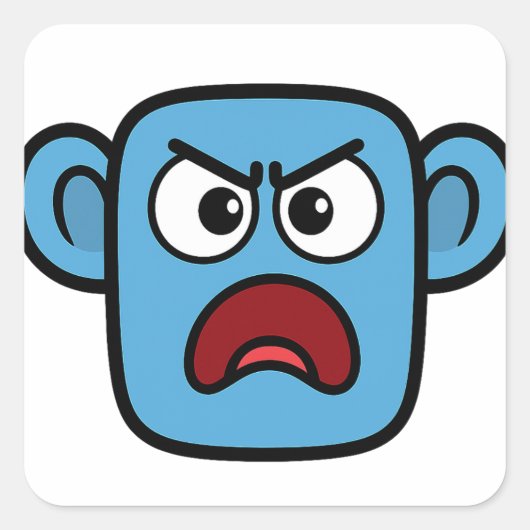 Smilo Angry Face sticker (Voorkant)