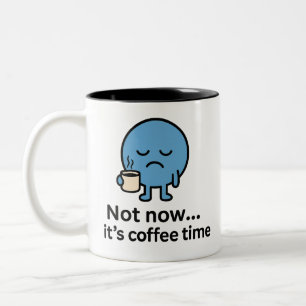 Smilo Sleepy Face Coffee Cup Tweekleurige Koffiemok