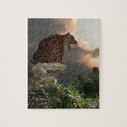 Smilodon Californicus Lookout Legpuzzel (Verticaal)