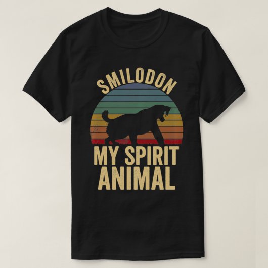 Smilodon is mijn dierlijk Saber Tooth Tiger Lov T-shirt (Design voorkant)