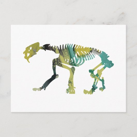 Smilodon skeleton briefkaart (Voorkant)