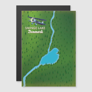 Sminge Lake Denemarken reis kaart