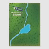 Sminge Lake Denemarken reis kaart (Voorkant)