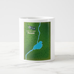 Sminge Lake Denemarken reis kaart Grote Koffiekop
