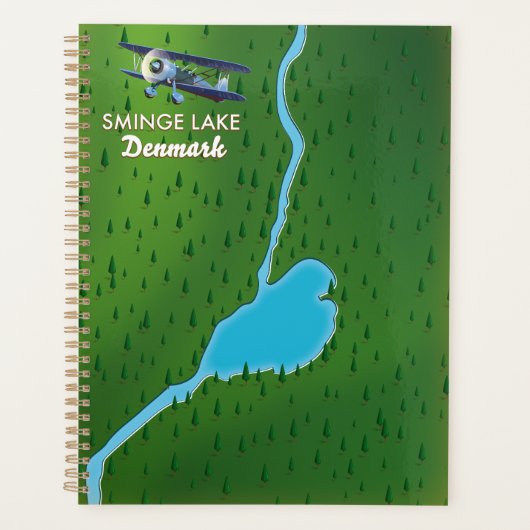 Sminge Lake Denemarken reis kaart Planner (Voorkant)