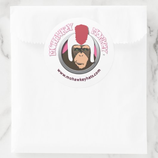 Smirkey Mohawkey Monkey sticker (Tas)