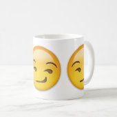 Smirking Face Emoji Koffiemok (Voorkant rechts)