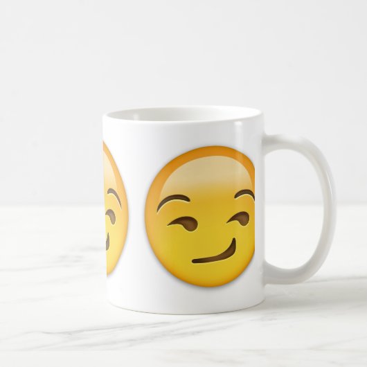 Smirking Face Emoji Koffiemok (Rechts)
