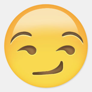 Smirking Face Emoji Ronde Sticker