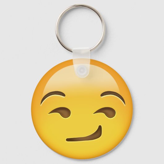 Smirking Face Emoji Sleutelhanger (Voorkant)