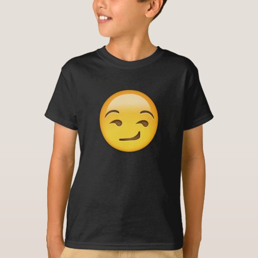 Smirking Face Emoji T-shirt (Voorkant)