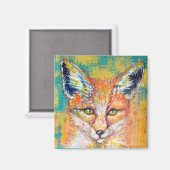 Smirking Fox Originele Kunstwerkmagneet Magneet (Voorkant / Achterkant)
