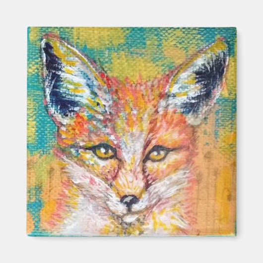 Smirking Fox Originele Kunstwerkmagneet Magneet (Voorkant)